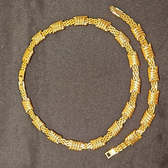 Jewelry - Vintage Gold-Tone Chain Link Necklace and Bracelet Set